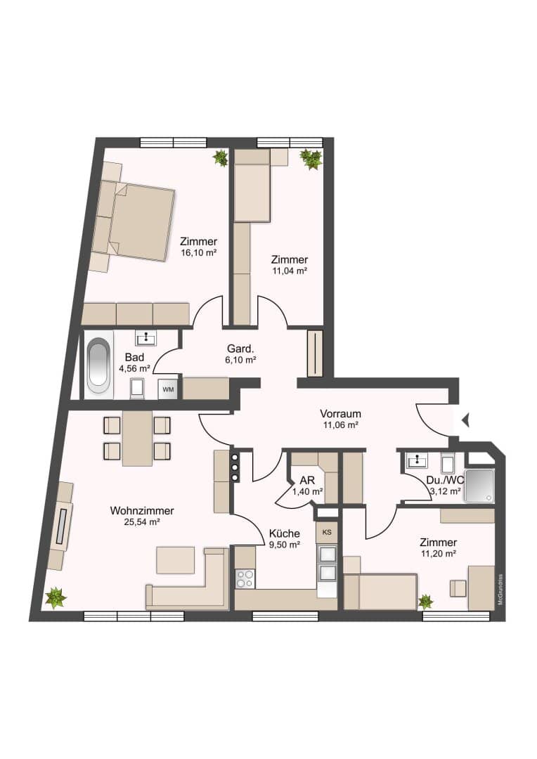 TOP PREIS 148.000 Euro, 4-Zi Wohnung 99m², renoviert, WG-tauglich, NEUNKIRCHEN
