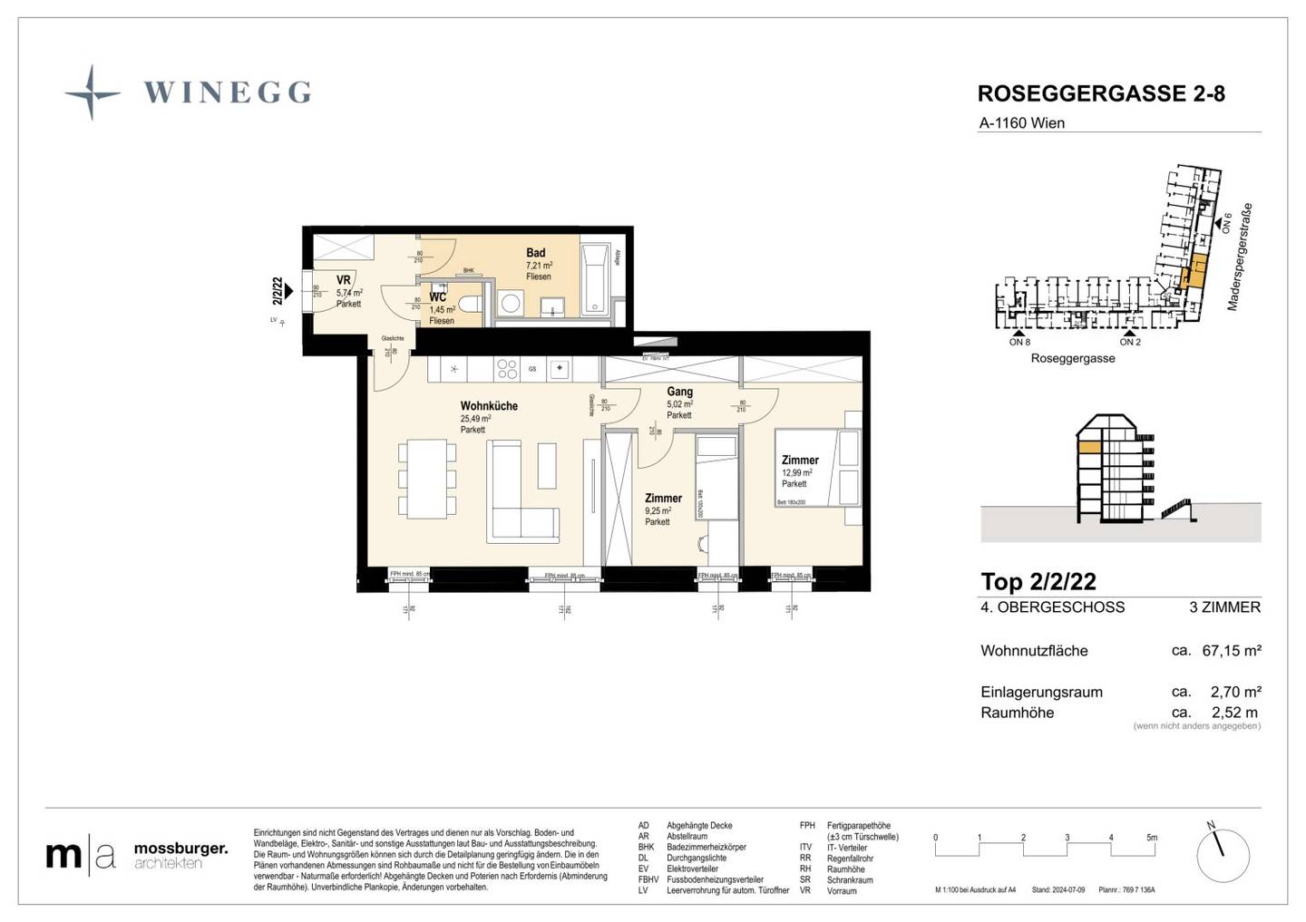 Newly built apartment with inner courtyard retreat
