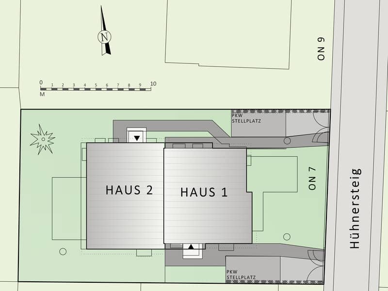 Family apartment with private garden in a green setting