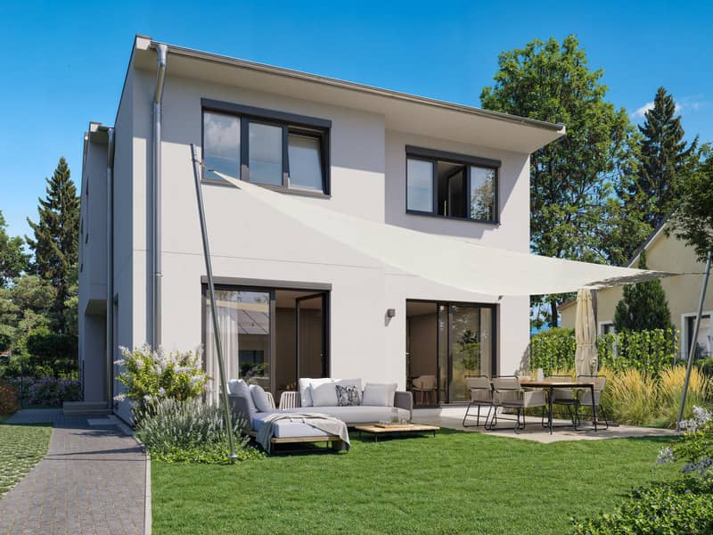 Family apartment with private garden in a green setting