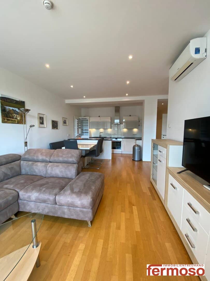 Modern 2-room new build apartment with large terrace on the 4th floor – fully furnished and immediately available