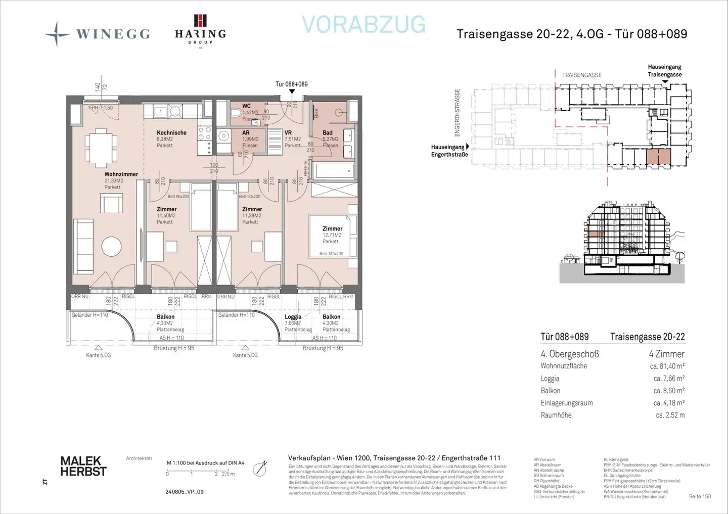 Traisengasse 20 to 22 Modern Living Space with Danube View