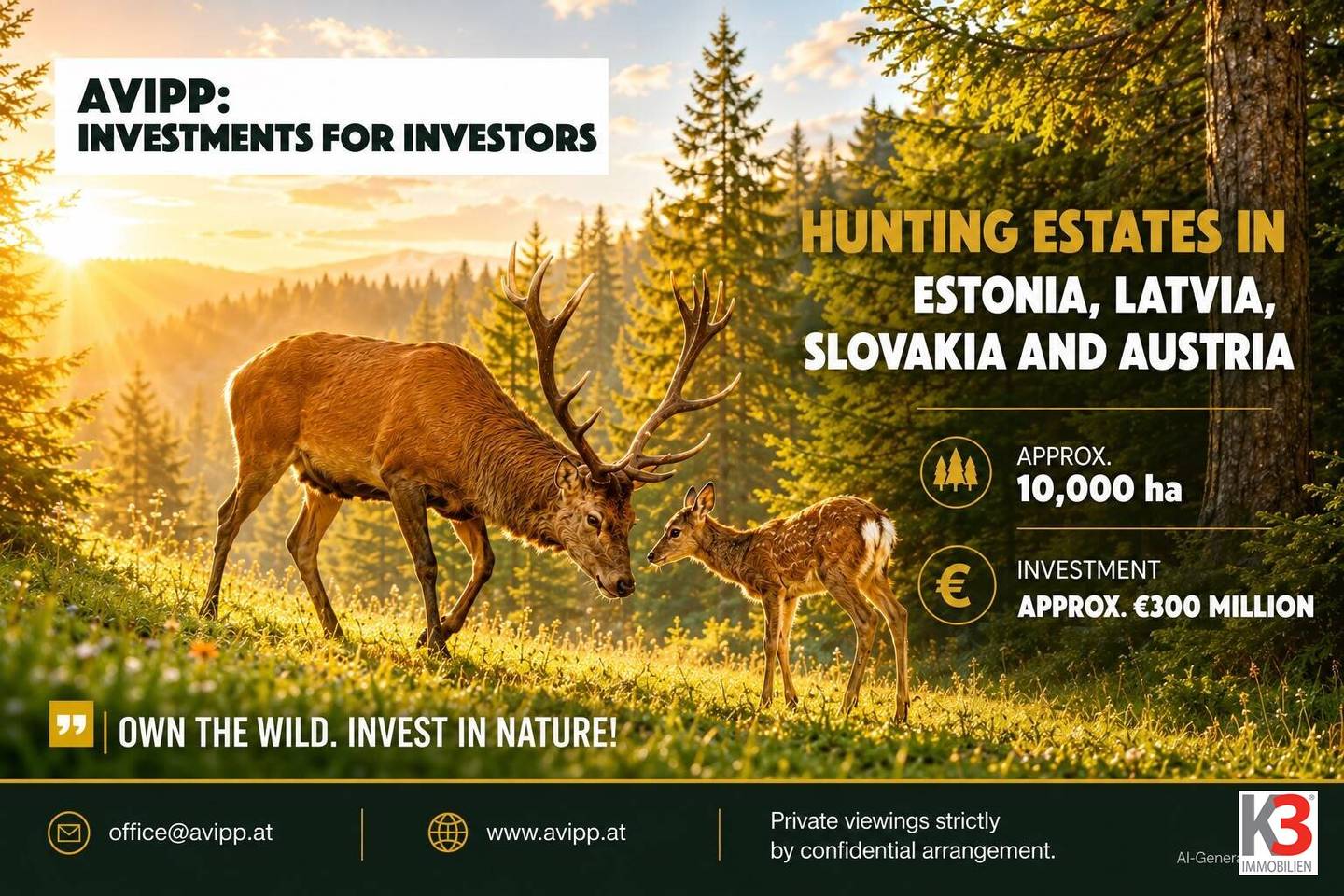 K3 - PRIVATE HUNTING ESTATES - also available for individual purchase — translated from German: K3 - EIGENJAGDEN - auch EINZELN erwerbbar