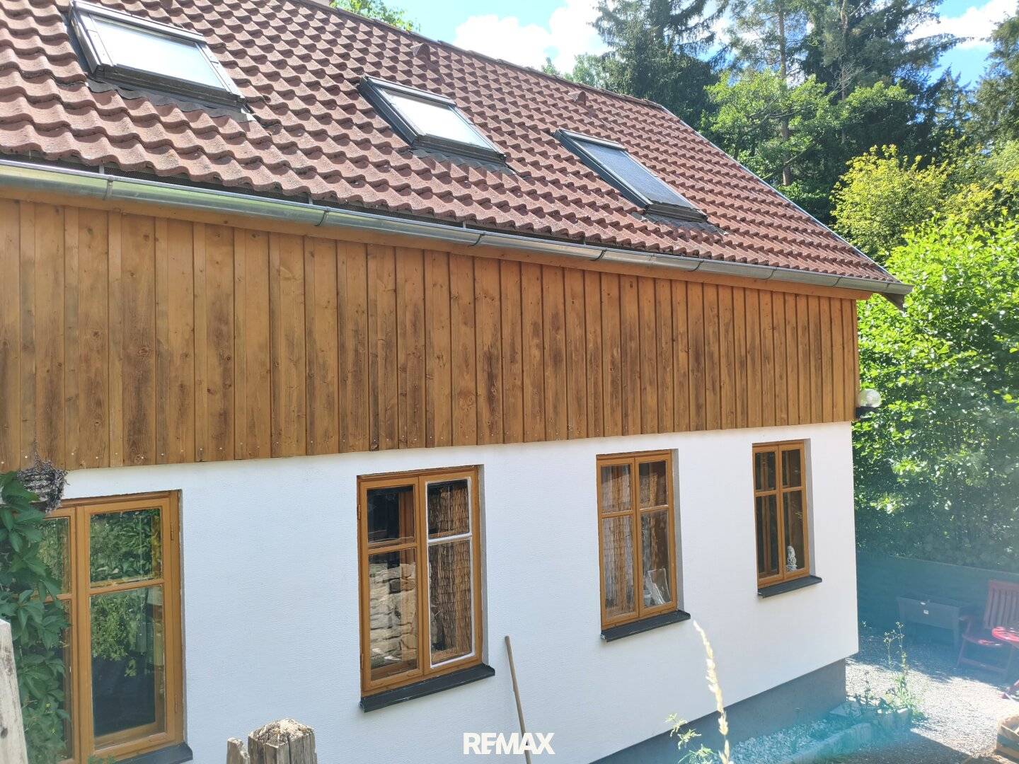 Natur &amp; Ruhe genießen – Einfamilienhaus am Waldrand in 3594 Nondorf -Terrasse und Garten