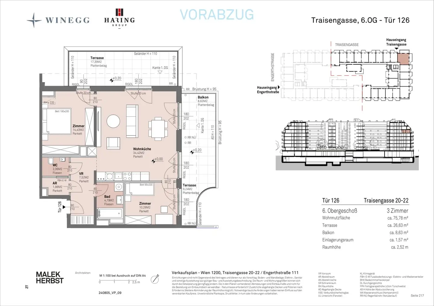 Wohnung Erstbezug Donauuferblick Balkon