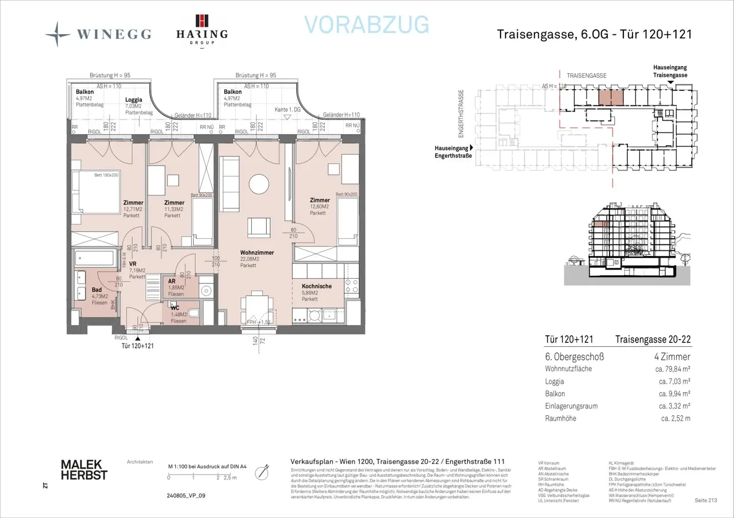 Newly built apartment with Danube river view