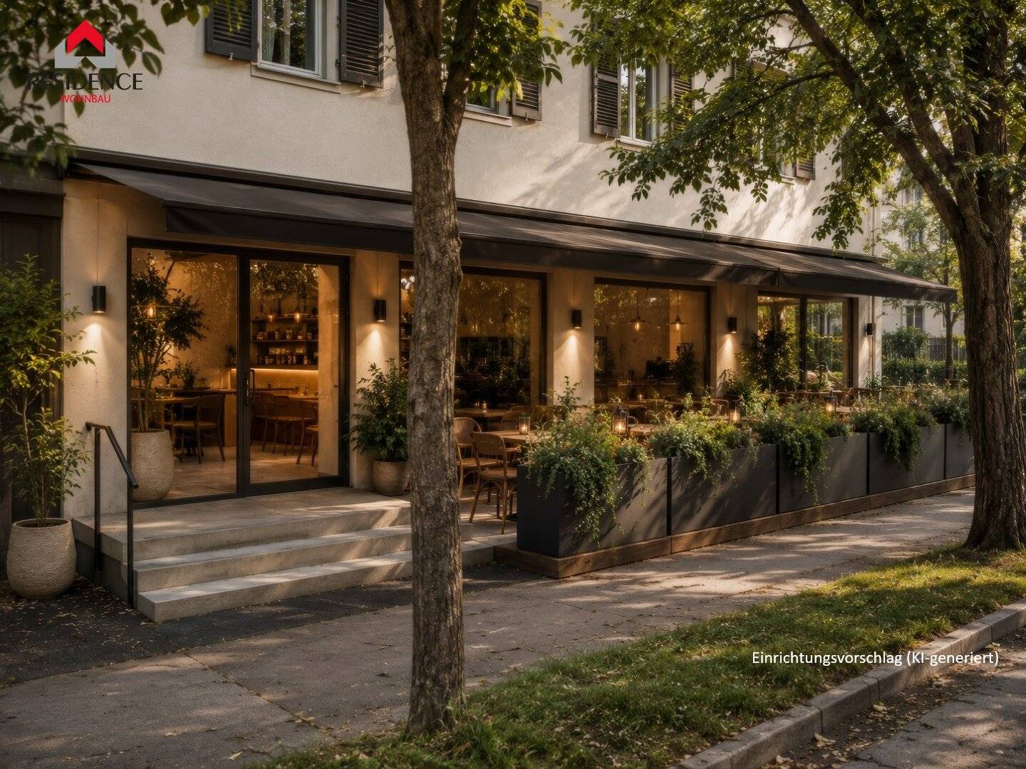 Commercial space of approx. 106 m² plus outdoor area in central Nonntal for rent