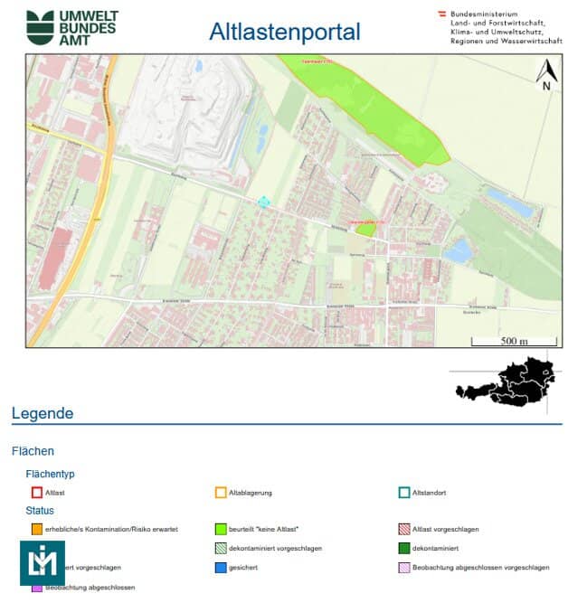 WALD- UND WIESENGÜRTEL IN 1220 WIEN (EZ 735, 746, 221, 242, KG 01652 BREITENLEE)