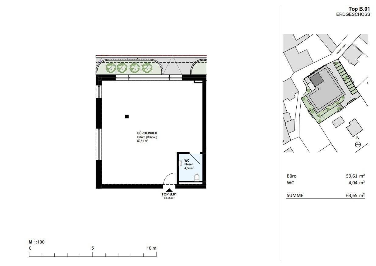 Moderne Geschäftsfläche in bester Frequenzlage – Büro/Geschäftslokal mit 64 m²