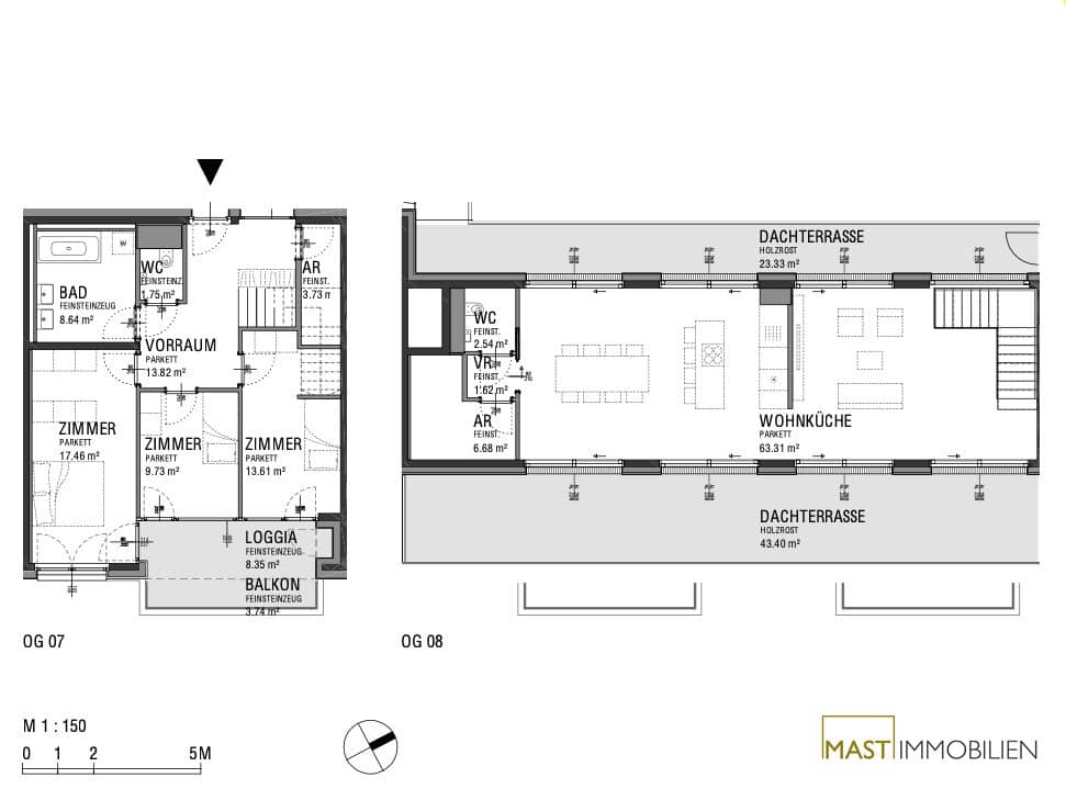 Immediately available 4-room maisonette apartment with over 78 m² outdoor space