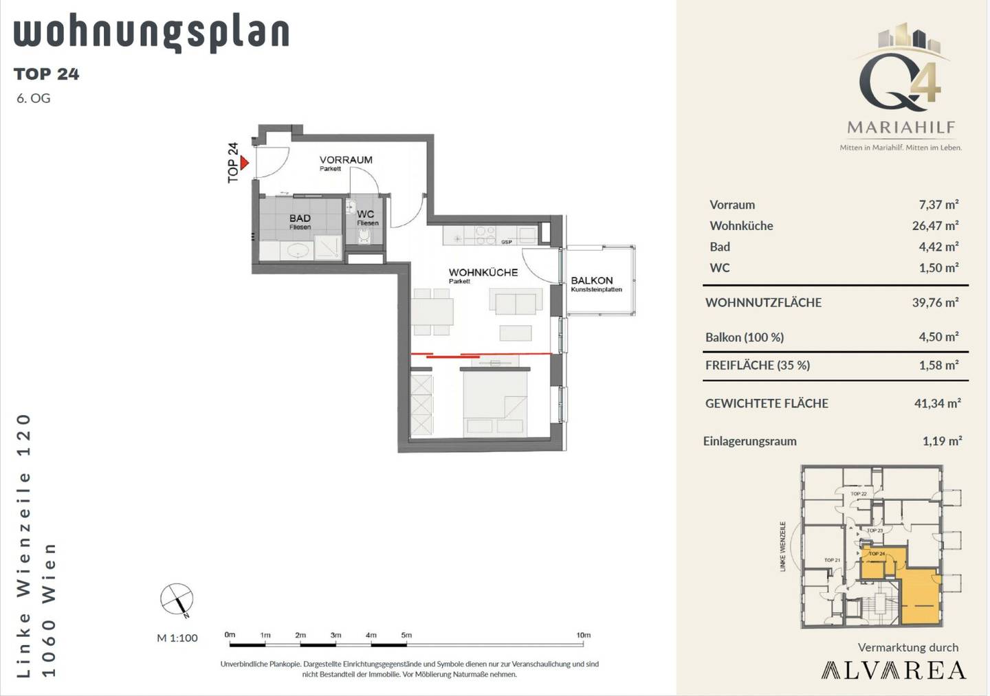 Q4 Mariahilf - Modern apartment with underground parking and subway at the door (U4/U2)