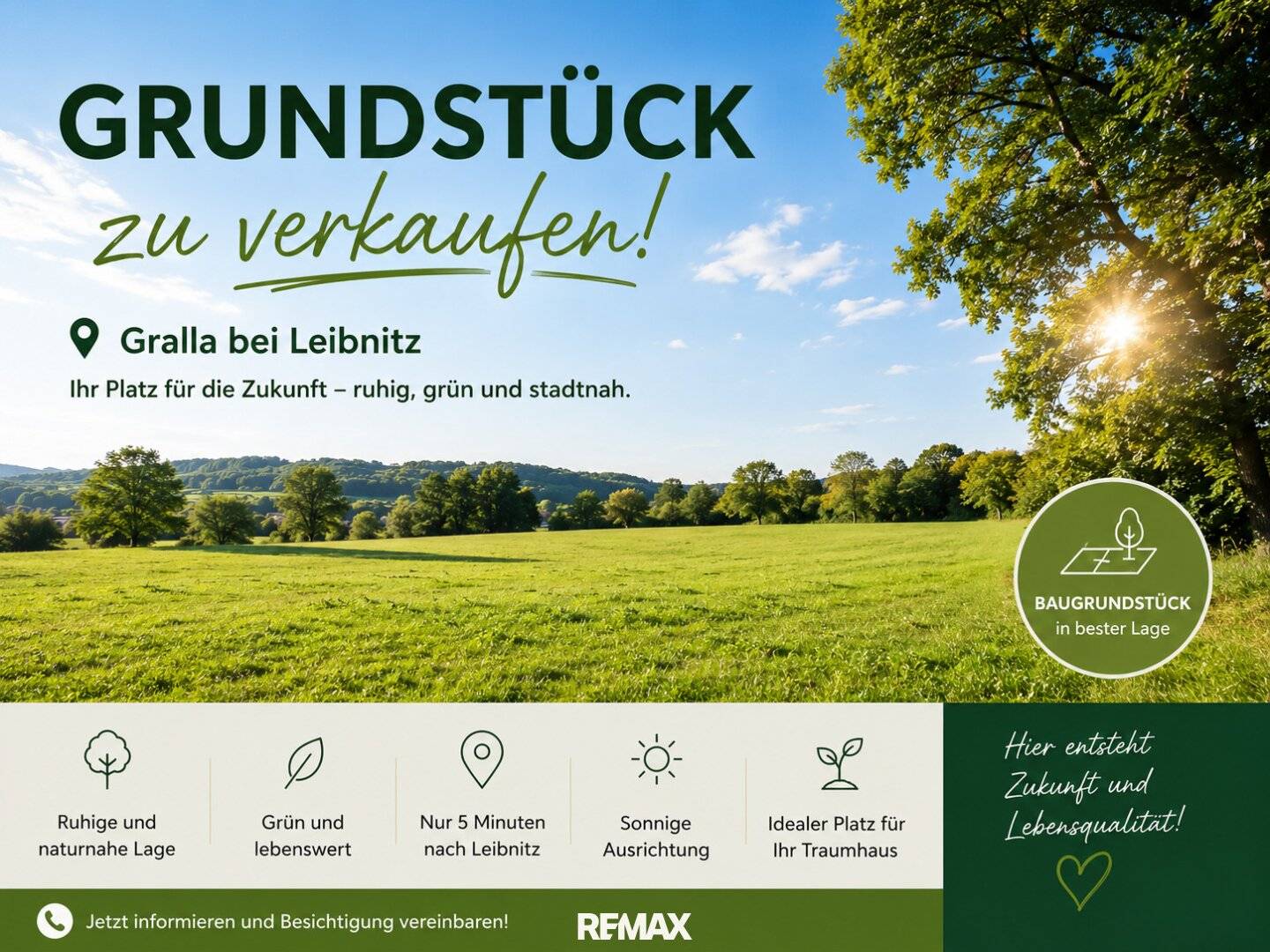 Baugrundstück 784m² in 8431 Gralla – ideal für Ihr Eigenheim!