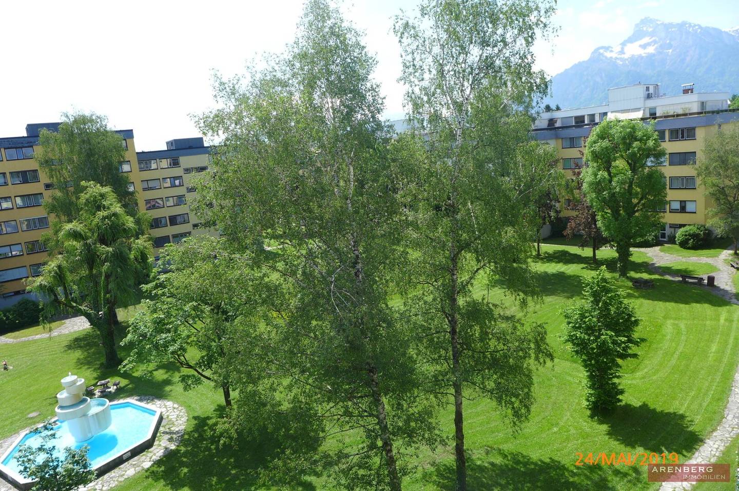 3-room apartment rented on 5th floor with elevator and loggia Herrnau Salzburg City building lease until 07.2117