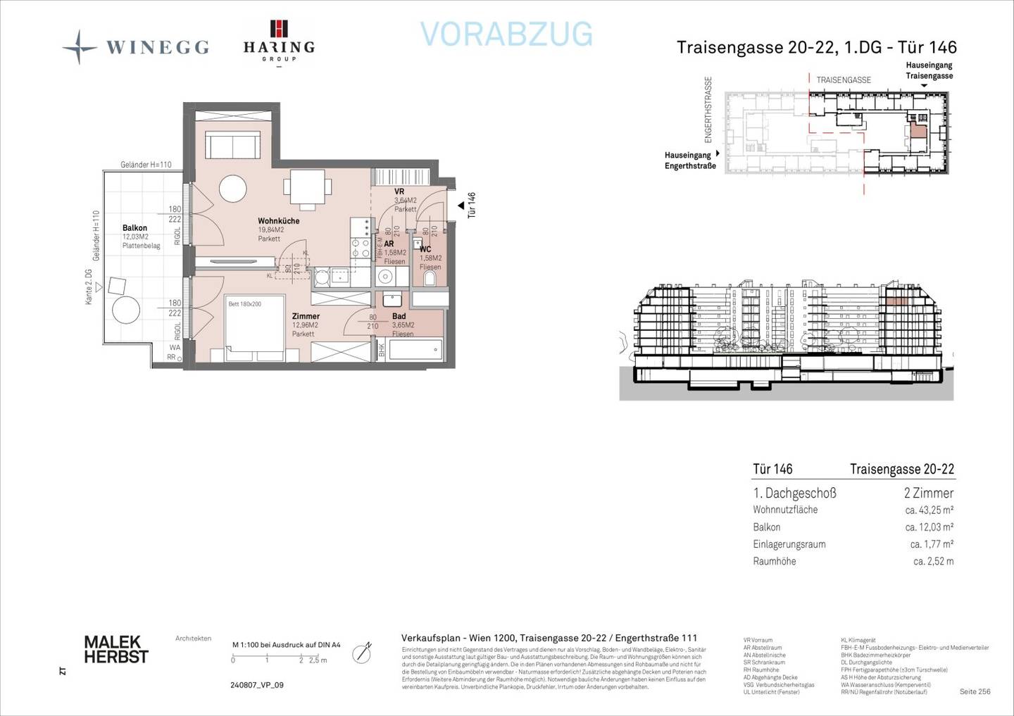 Wohnung am Donauufer Erstbezug mit Balkon