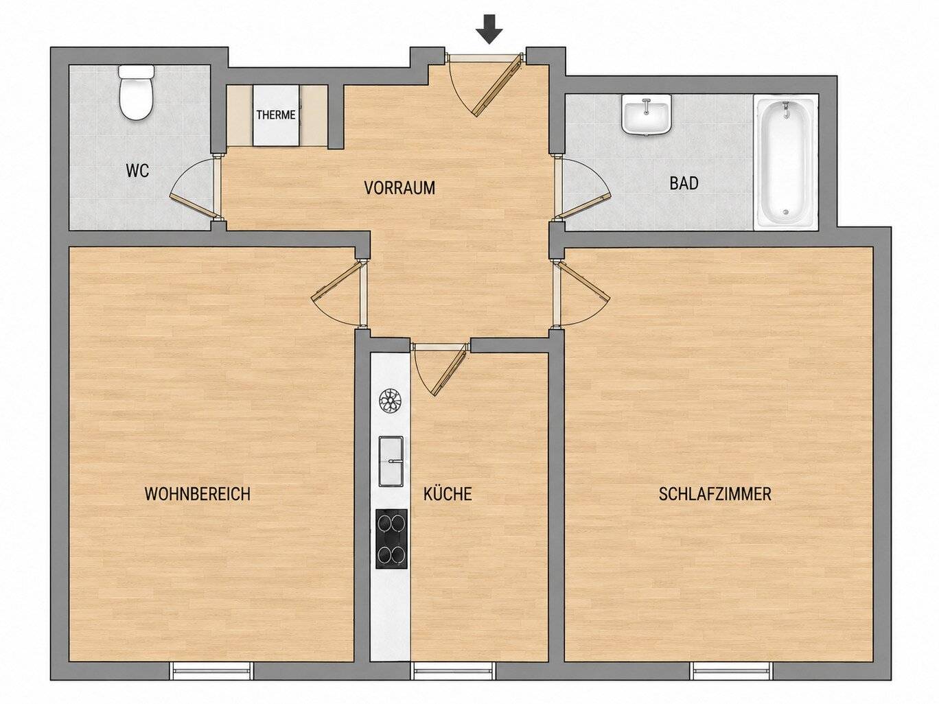 Attractively Priced Apartment with Thoughtful Layout, Central Location