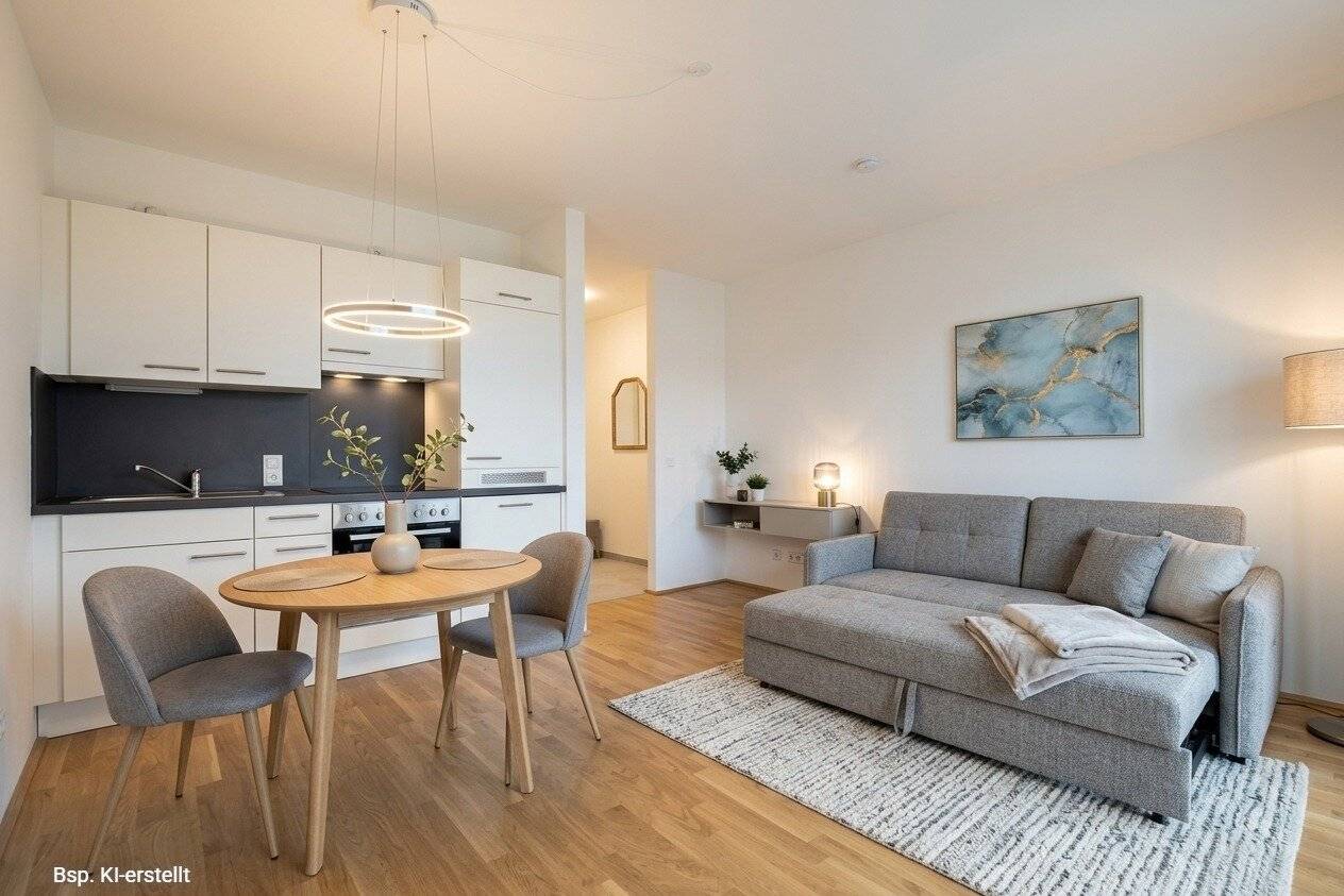 Moderne Garçonnière mit Loggia in 8055 Graz, like new, underfloor heating, 451€ rent