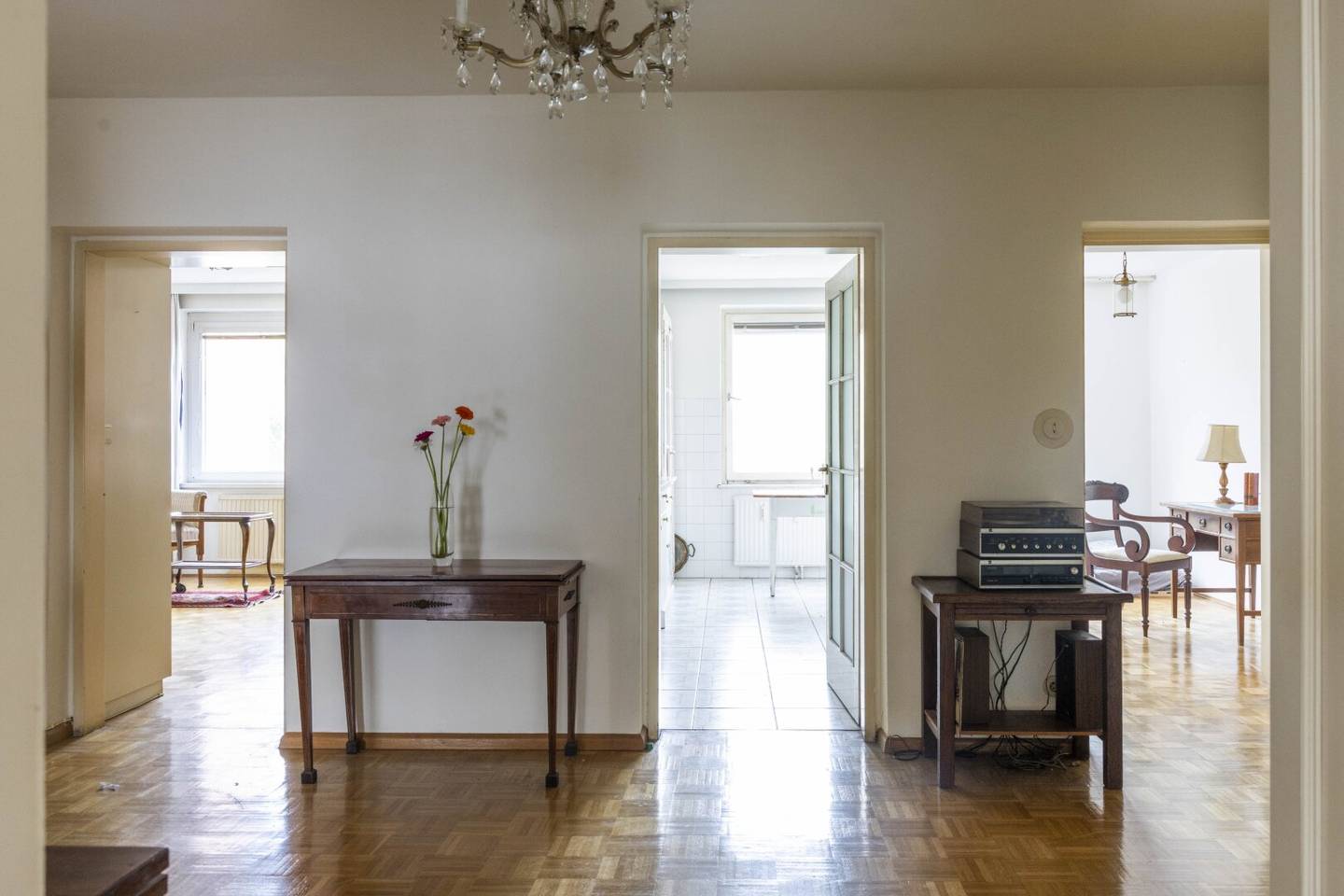 An apartment in need of renovation with character and perspective
