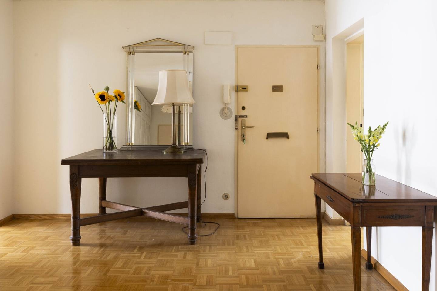 An apartment in need of renovation with character and perspective