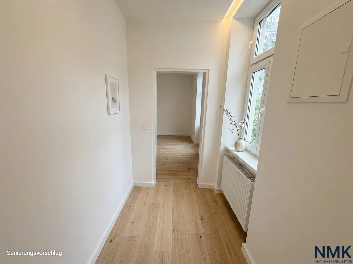 Charmante 3-Zimmer-Altbauwohnung in ruhiger Innenhoflage mit baubewilligter Balkonoption & Entwicklungspotenzial