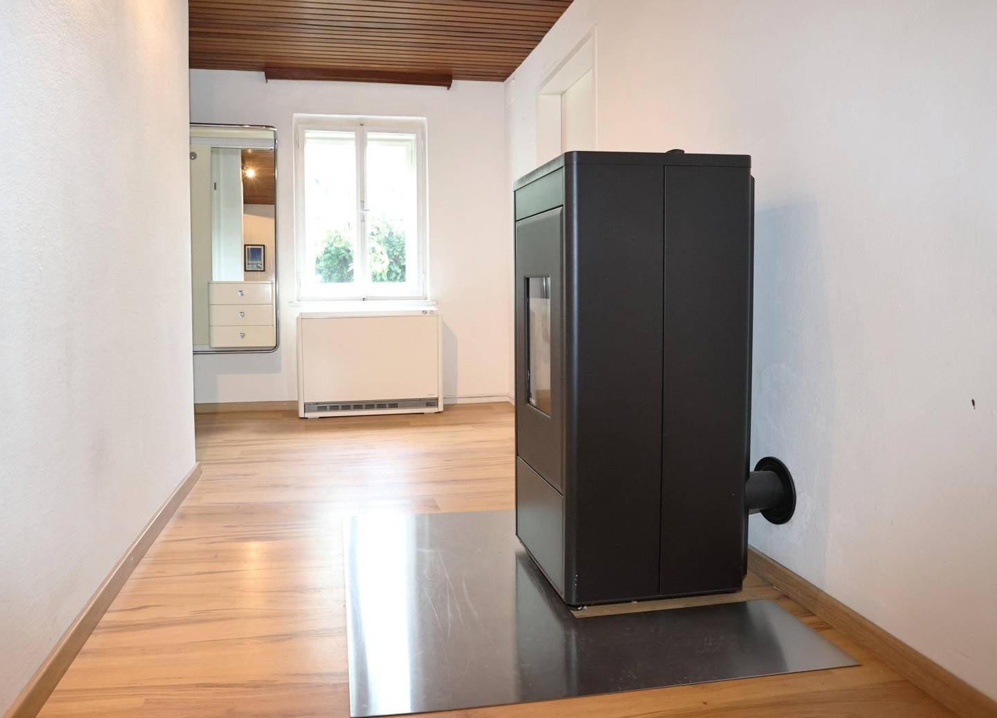 Geräumige familienwohnung mit Garten Garage und Aussicht