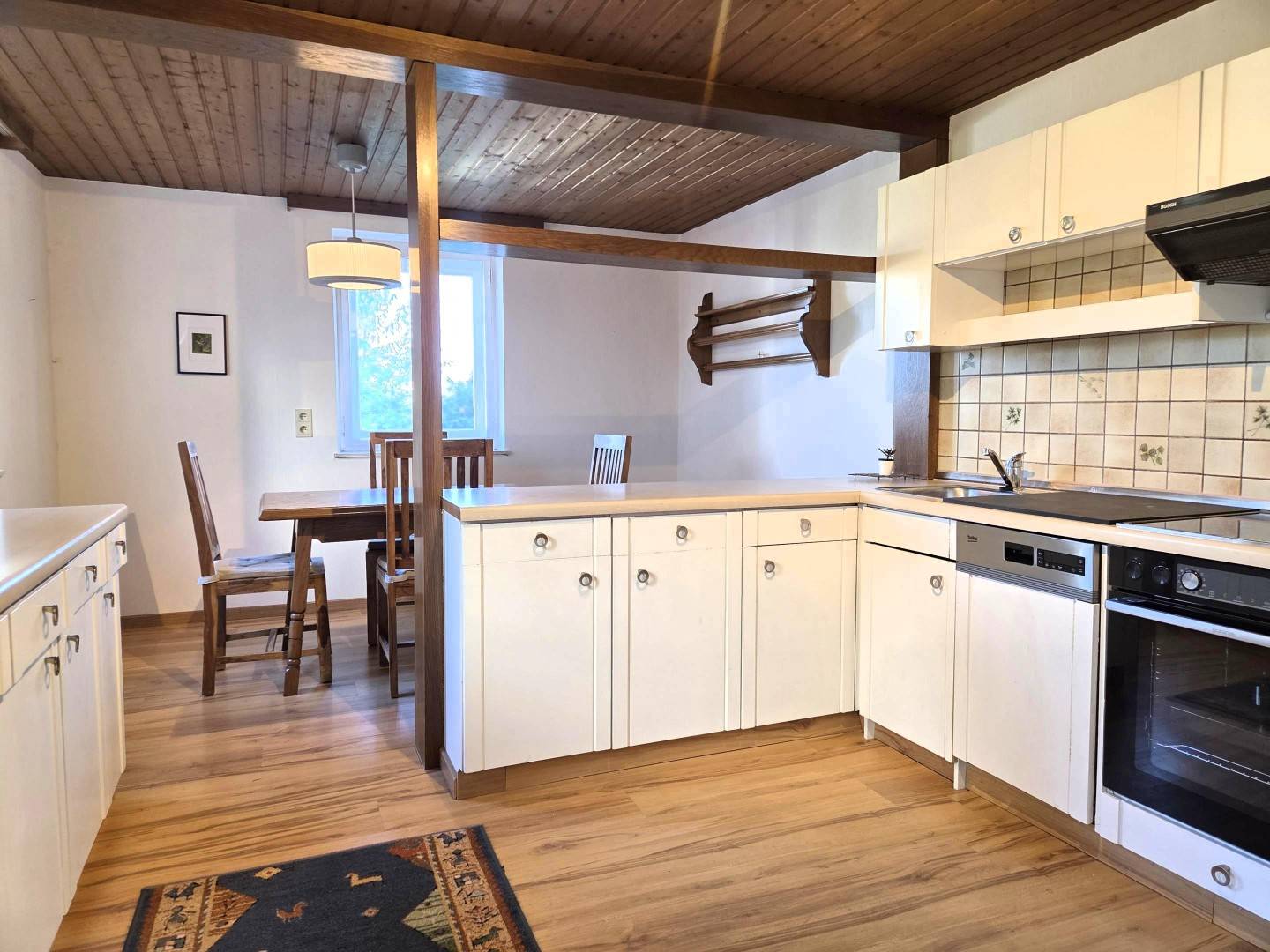 Geräumige familienwohnung mit Garten Garage und Aussicht