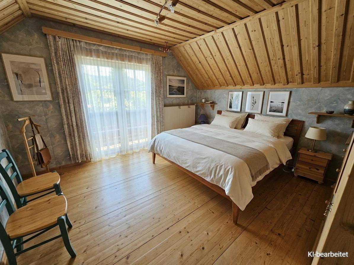 Familienwohnung mit großem Garten und Bergblick