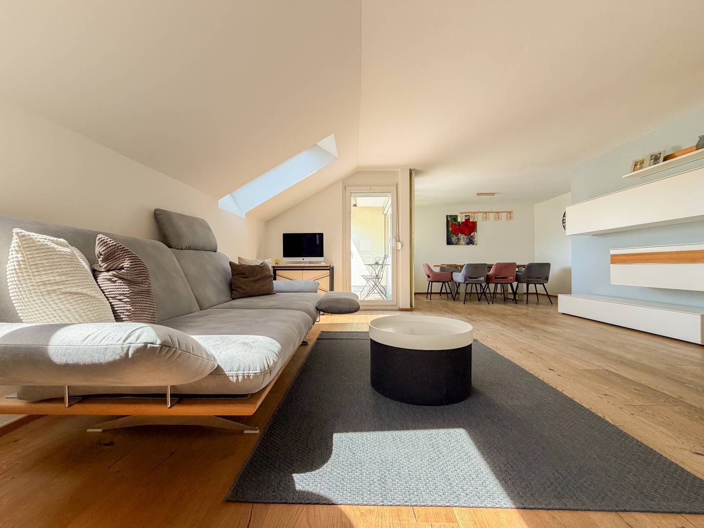 Bright apartment with balcony and renovated living area