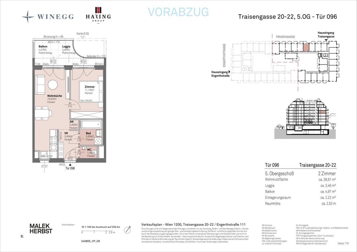 New build apartment with Danube view