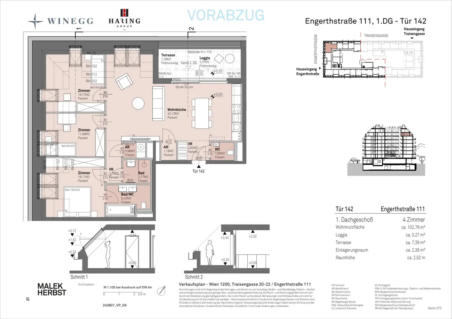 Apartment by the Danube riverside newly built