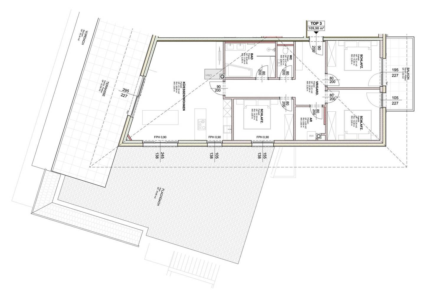 Reinbach Top 3 - 4-Zimmer-Wohnung im Dachgeschoss