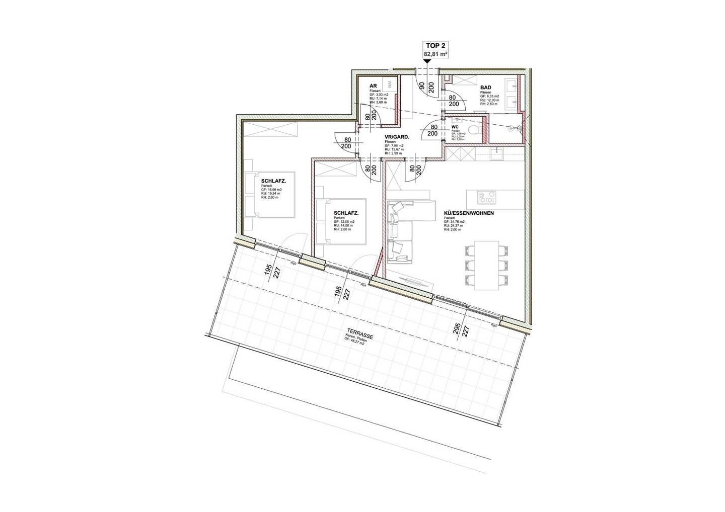 Reinbach Top 2 - 3-Zimmer-Dachgeschosswohnung
