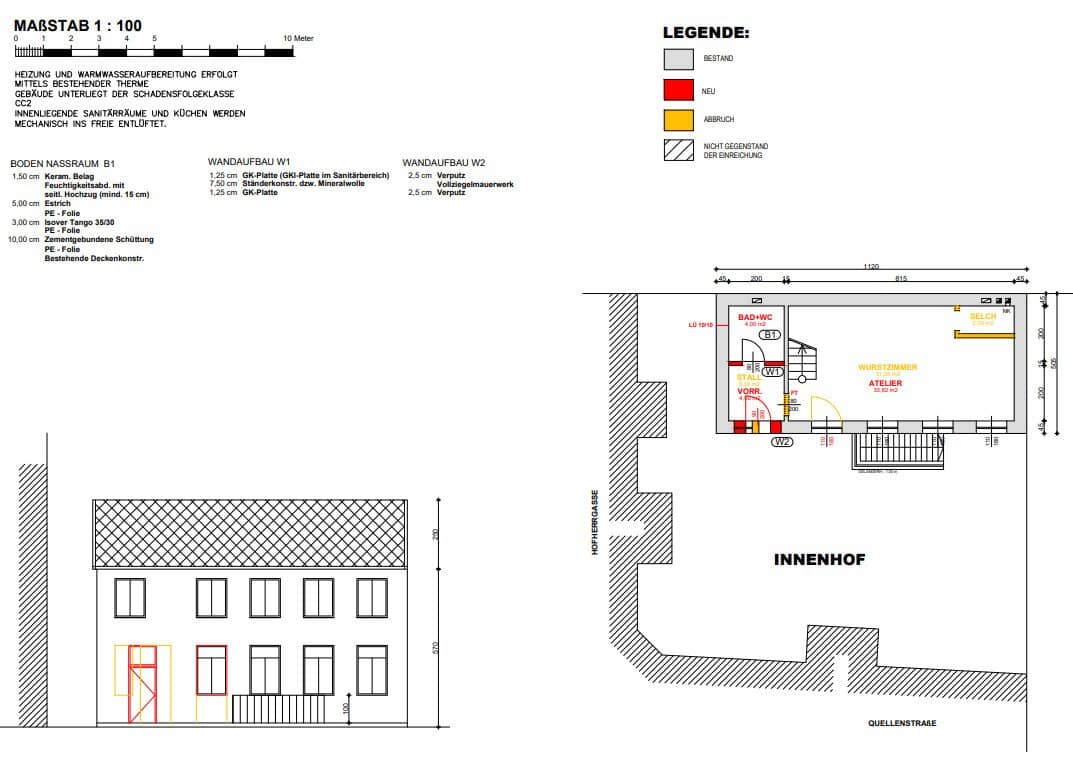 ++NEW++ Special feature for creative minds: Courtyard house studio in good location