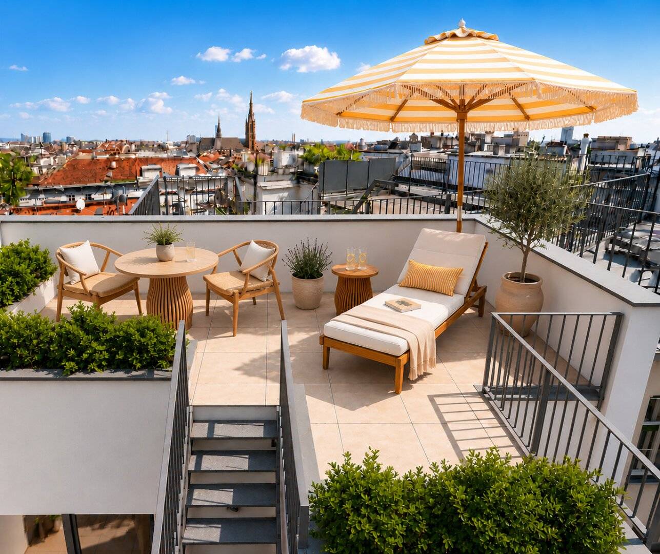 Dachgeschoss-Maisonette mit 2 Terrassen
