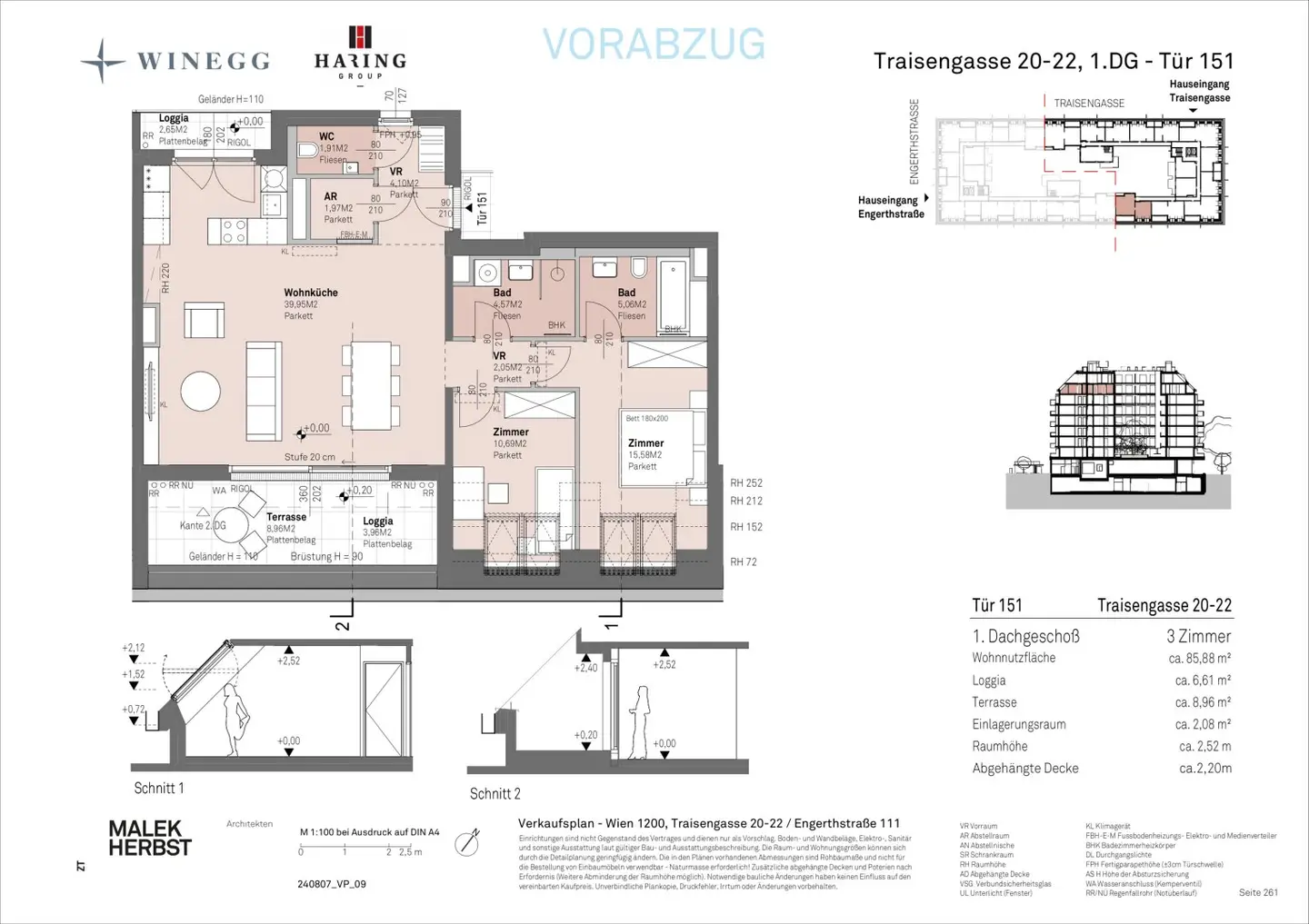 New build apartment on the Danube riverfront with Danube view