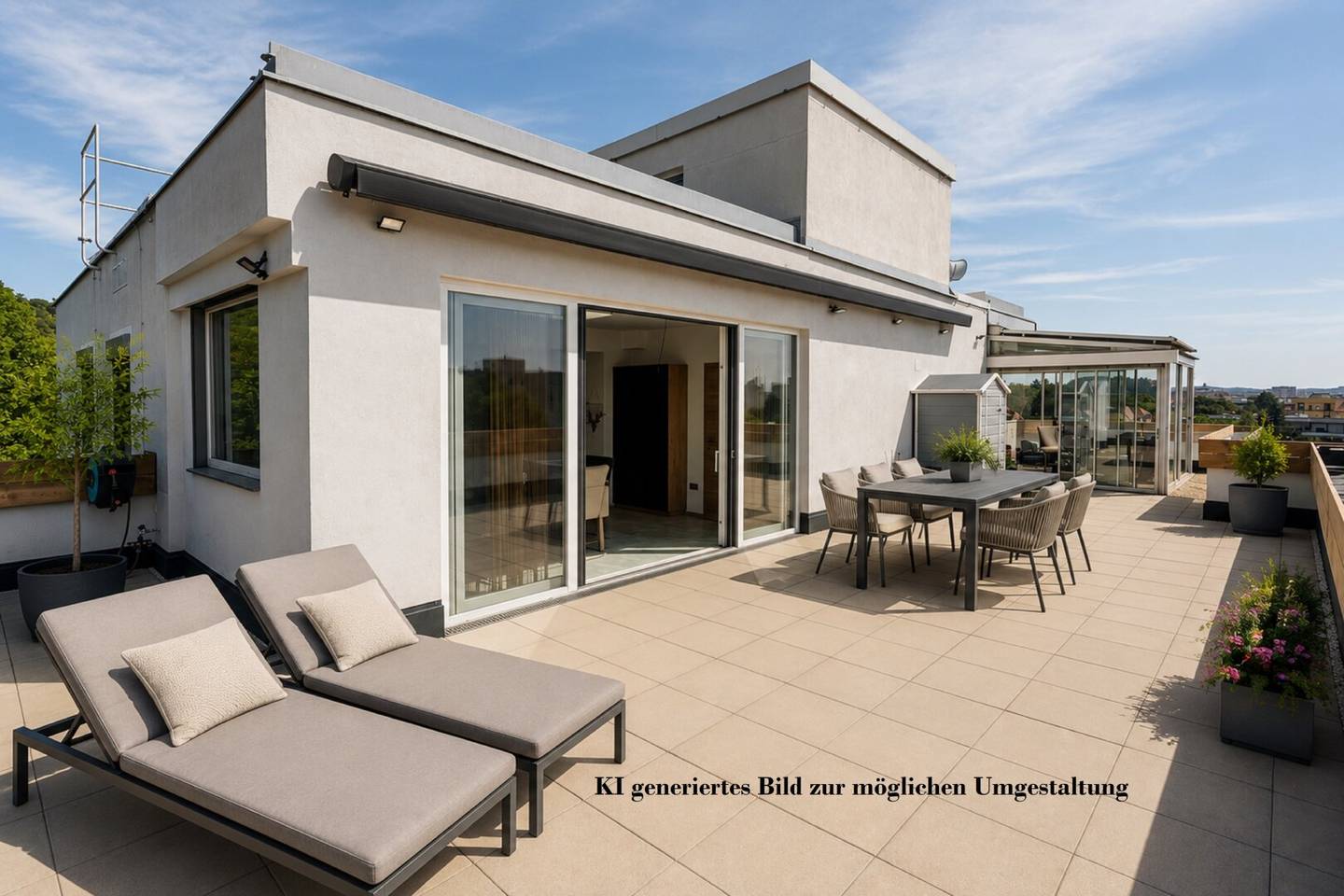 Spacious Penthouse with Distant View, Sun Terrace, Underfloor Heating &amp; Air Heat Pump
