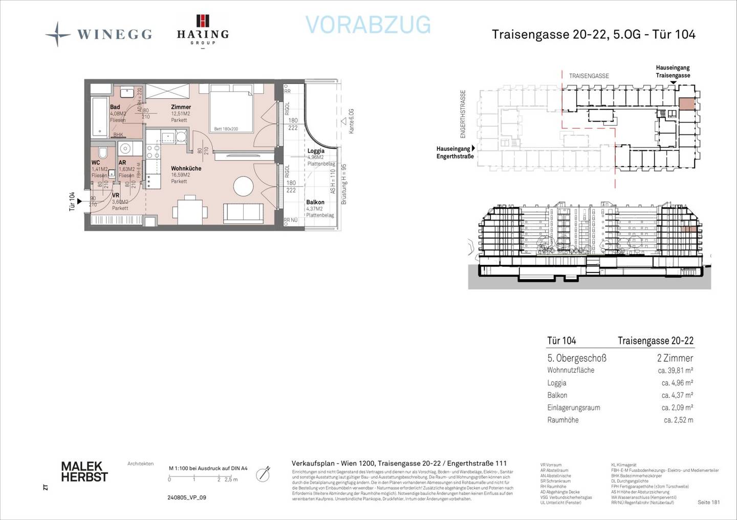 Wohnung am Donauufer Erstbezug Balkon