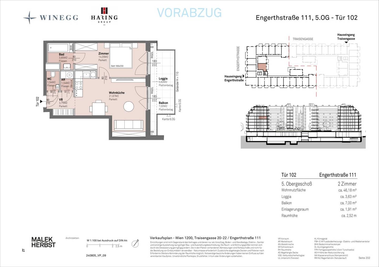 Wohnung mit Donaublick und Balkon