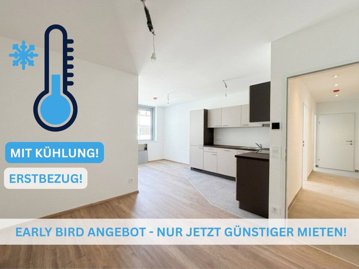 First occupancy: Cooled 4-room apartment with two bathrooms &amp; top transport connections