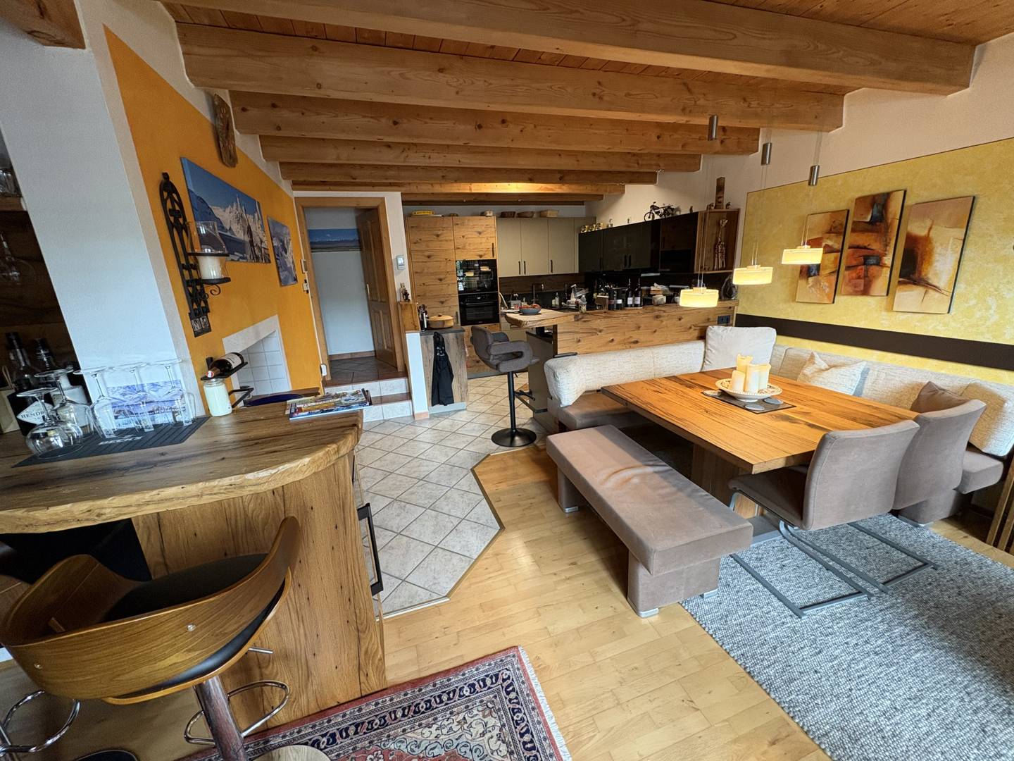 Family apartment energy efficient with PV system and maintained garden