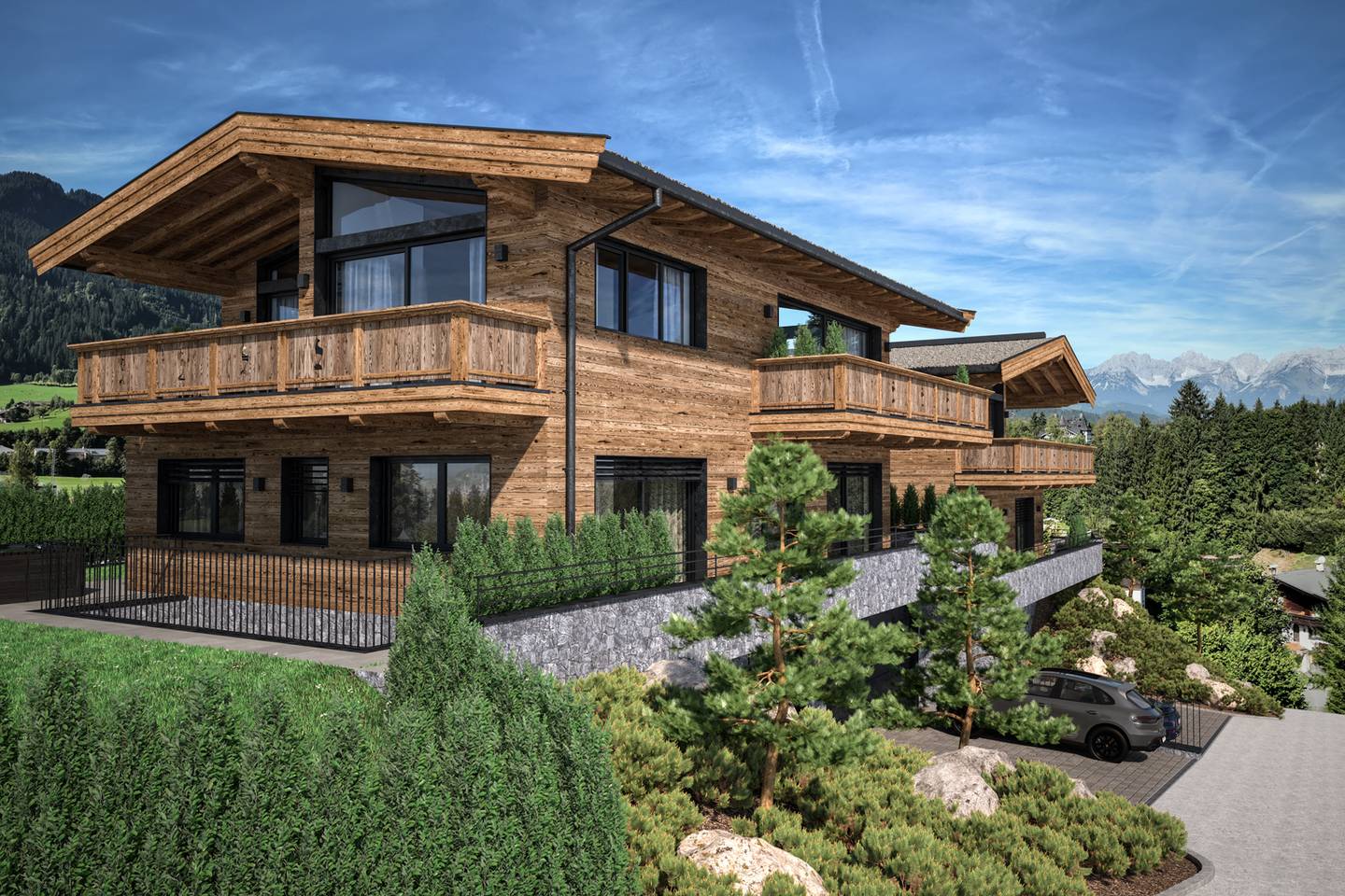 Wohnung mit Panoramablick und privatem Wellnessbereich