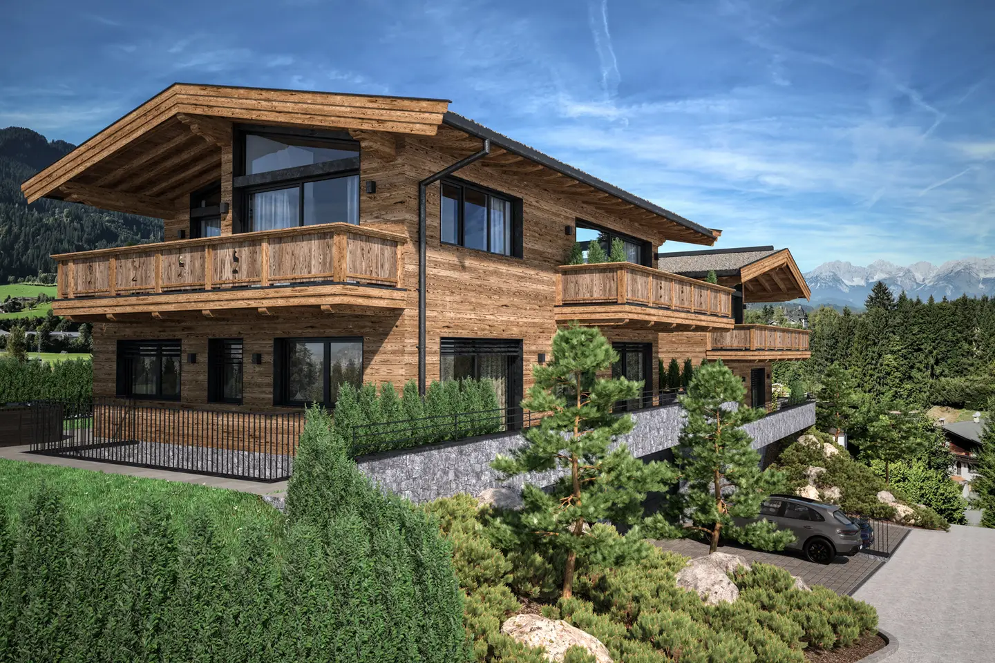 Wohnung mit Panoramablick und privatem Wellnessbereich