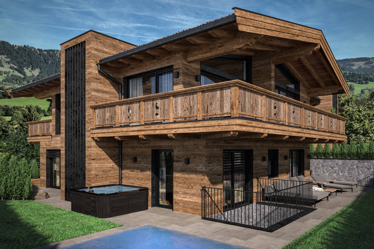 Wohnung mit Panoramablick und privatem Wellnessbereich