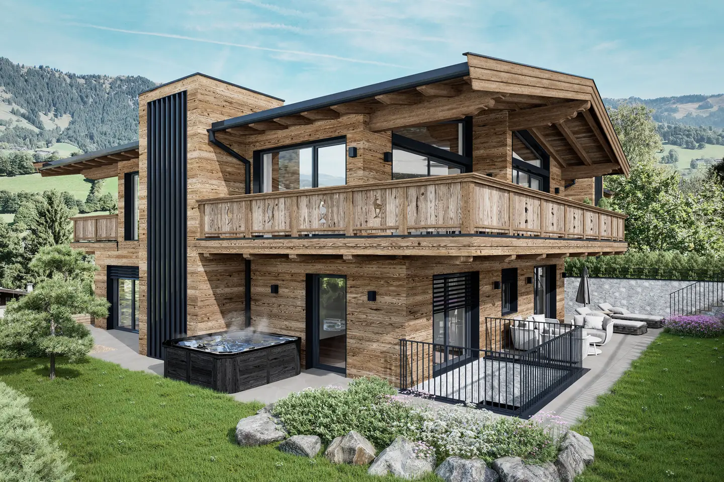 Wohnung mit Panoramablick und privatem Wellnessbereich