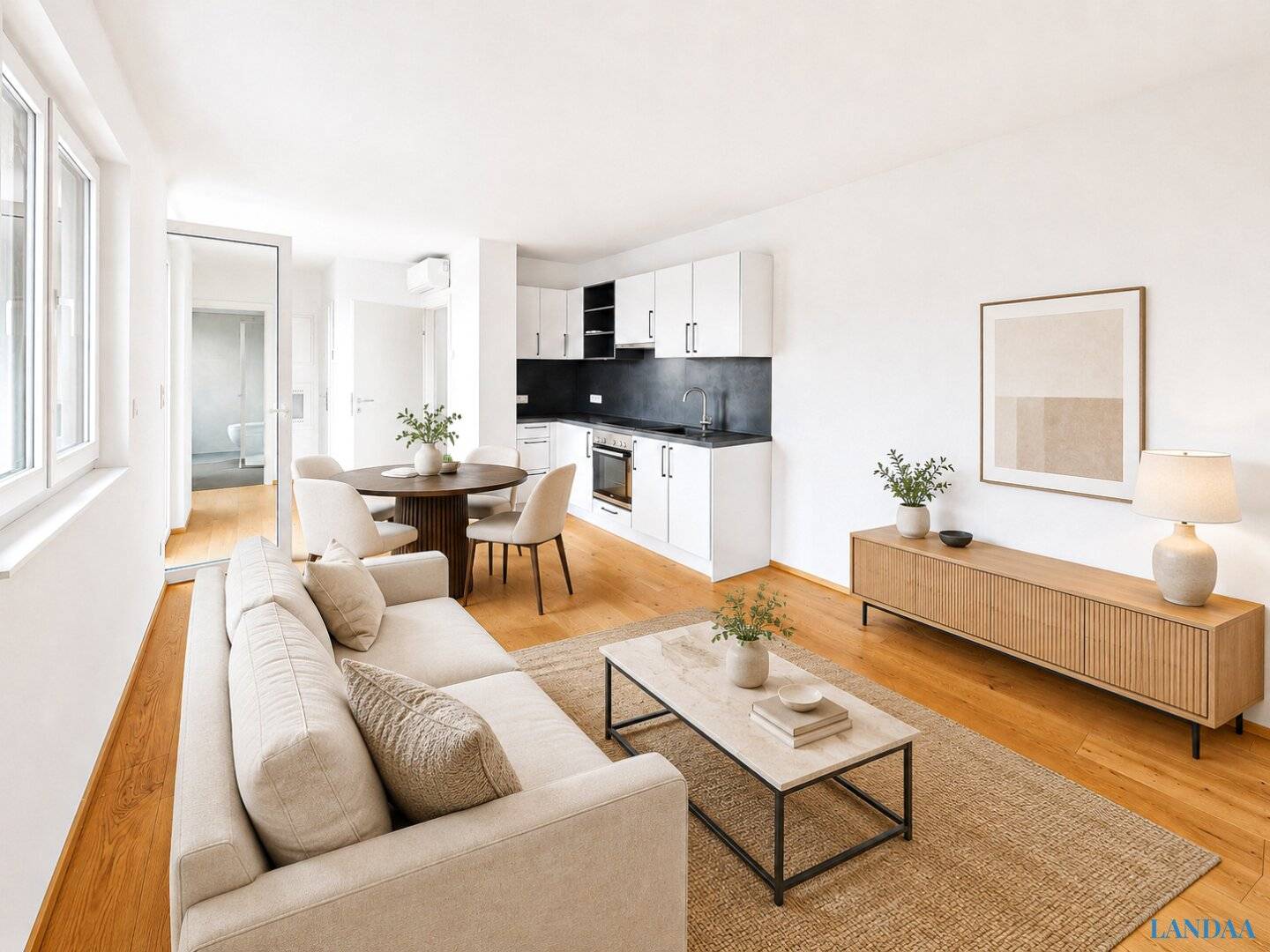Attic floor with southwest terrace — New build 2022, lift, air conditioning and garage parking included