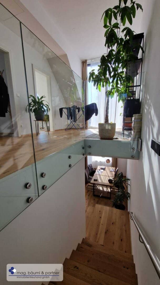 At the Alte Donau with 2 balconies, perfect maisonette with 3 rooms