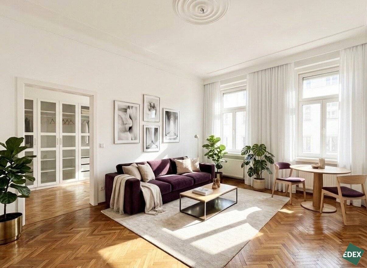 Sunny 2-room period building near Hauptbahnhof and Schweizergarten