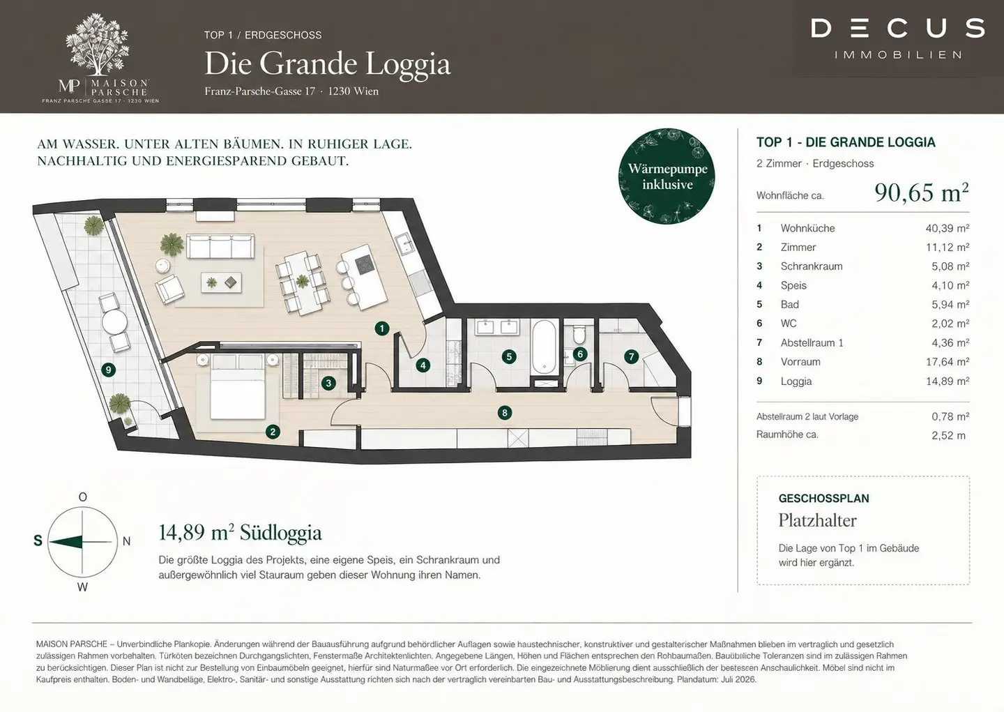 | 2 ZIMMER WOHNUNG | HOCHWERTIGER ERSTBEZUG MIT GROSSZÜGIGER LOGGIA | WOHNEN &amp; ARBEITEN |