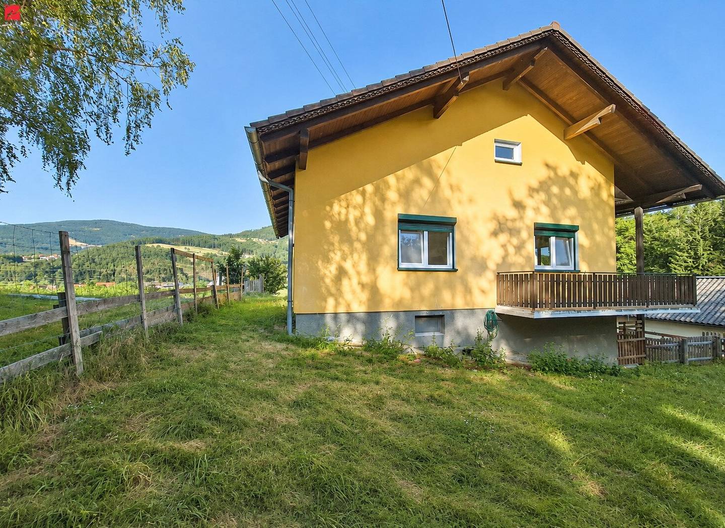 Forest edge location with distant view, 10 minutes from Weiz