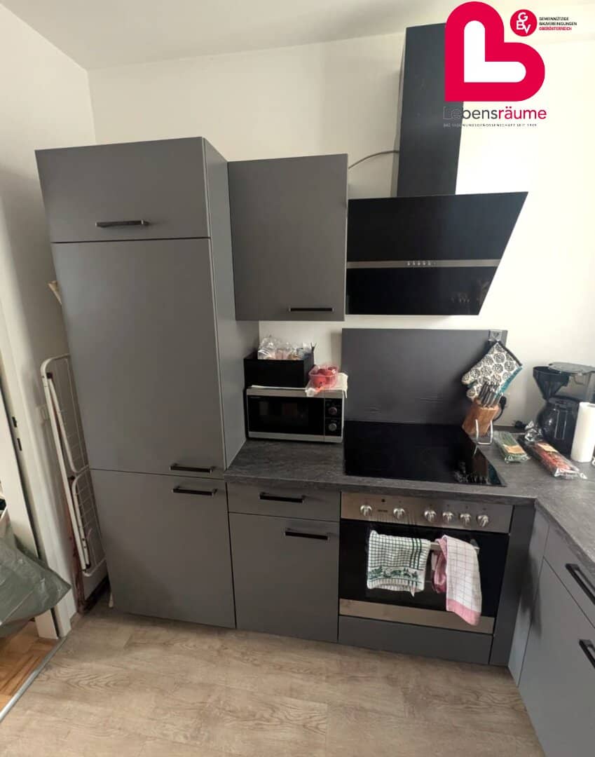 Cozy 2-room apartment in Haid with loggia WITHOUT ELEVATOR