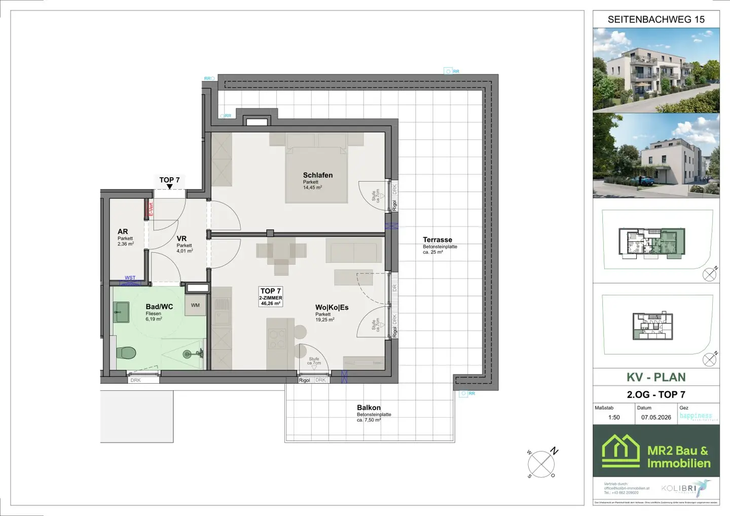2-Zimmer-Wohnung in ruhiger Lage mit bester Infrastruktur